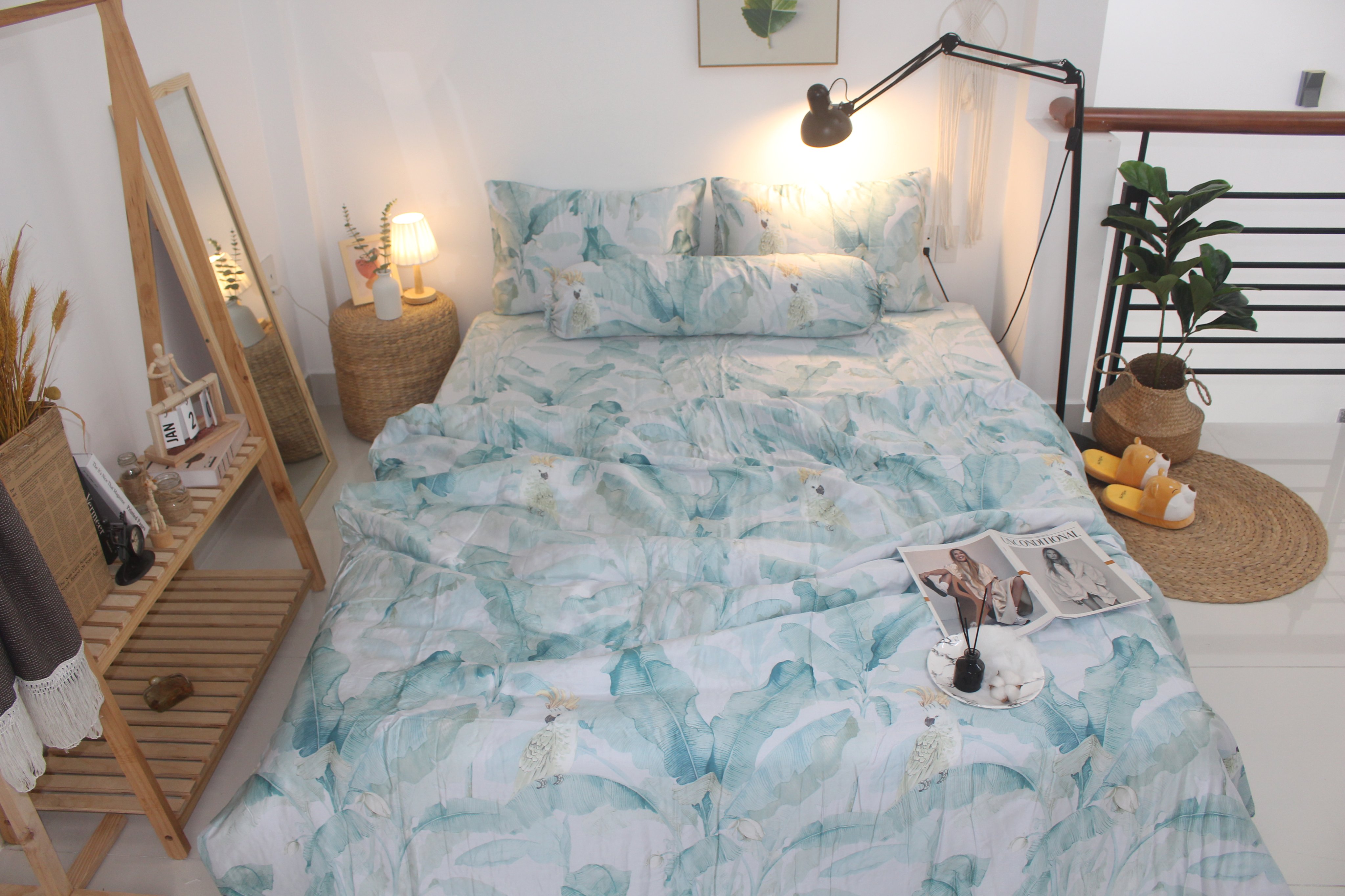 Bộ Chăn Drap gối TENCEL 60s Cao cấp mềm mịn mượt mà như lụa
