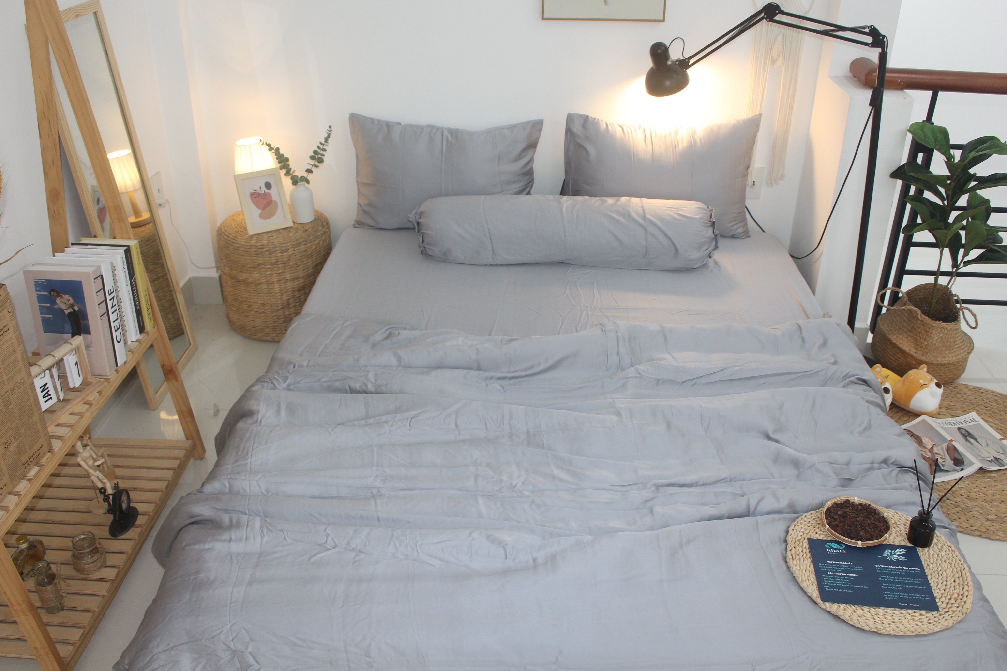 Bộ Chăn Drap gối TENCEL 60s Cao cấp mềm mịn mượt mà như lụa
