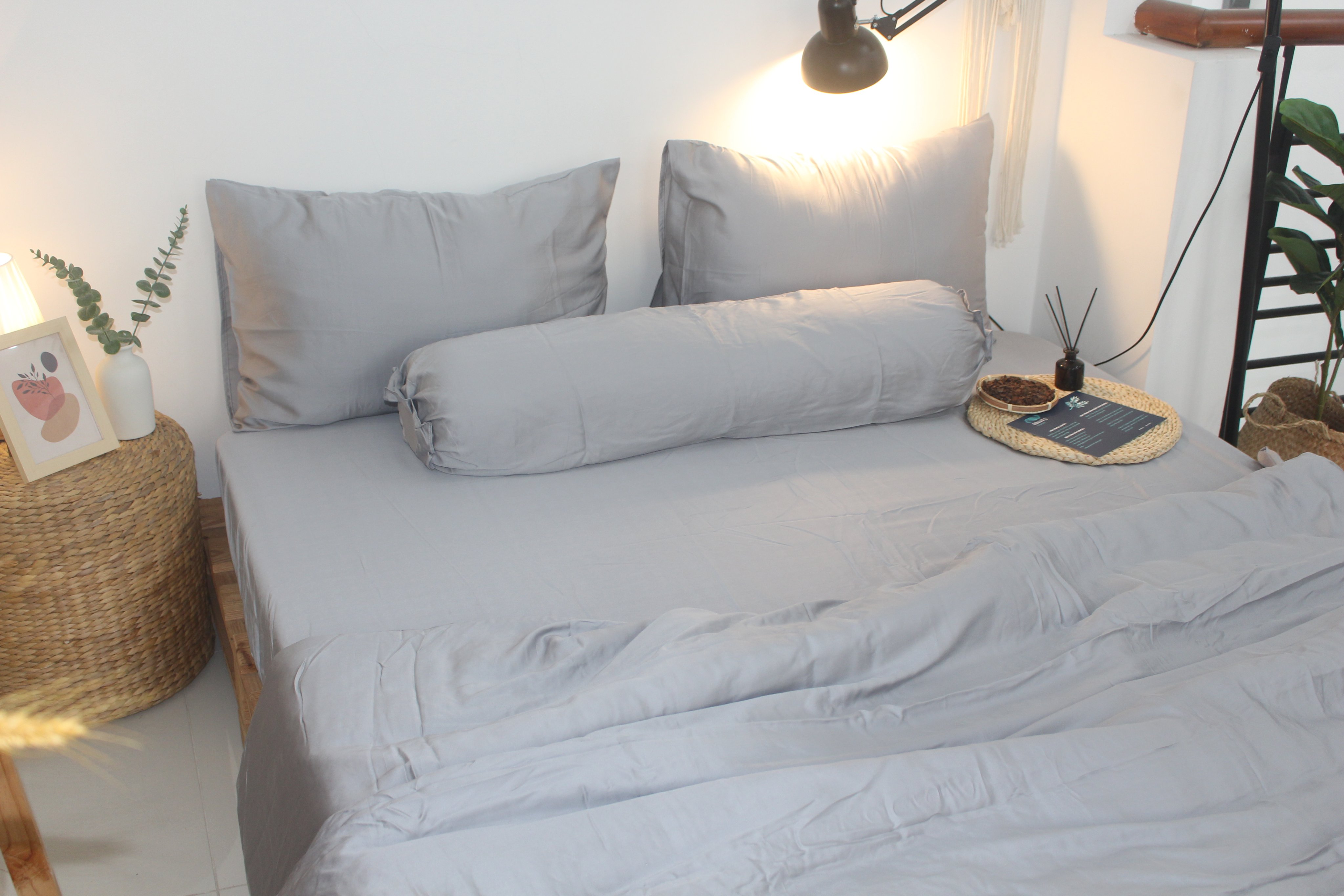 Bộ Chăn Drap gối TENCEL 60s Cao cấp mềm mịn mượt mà như lụa