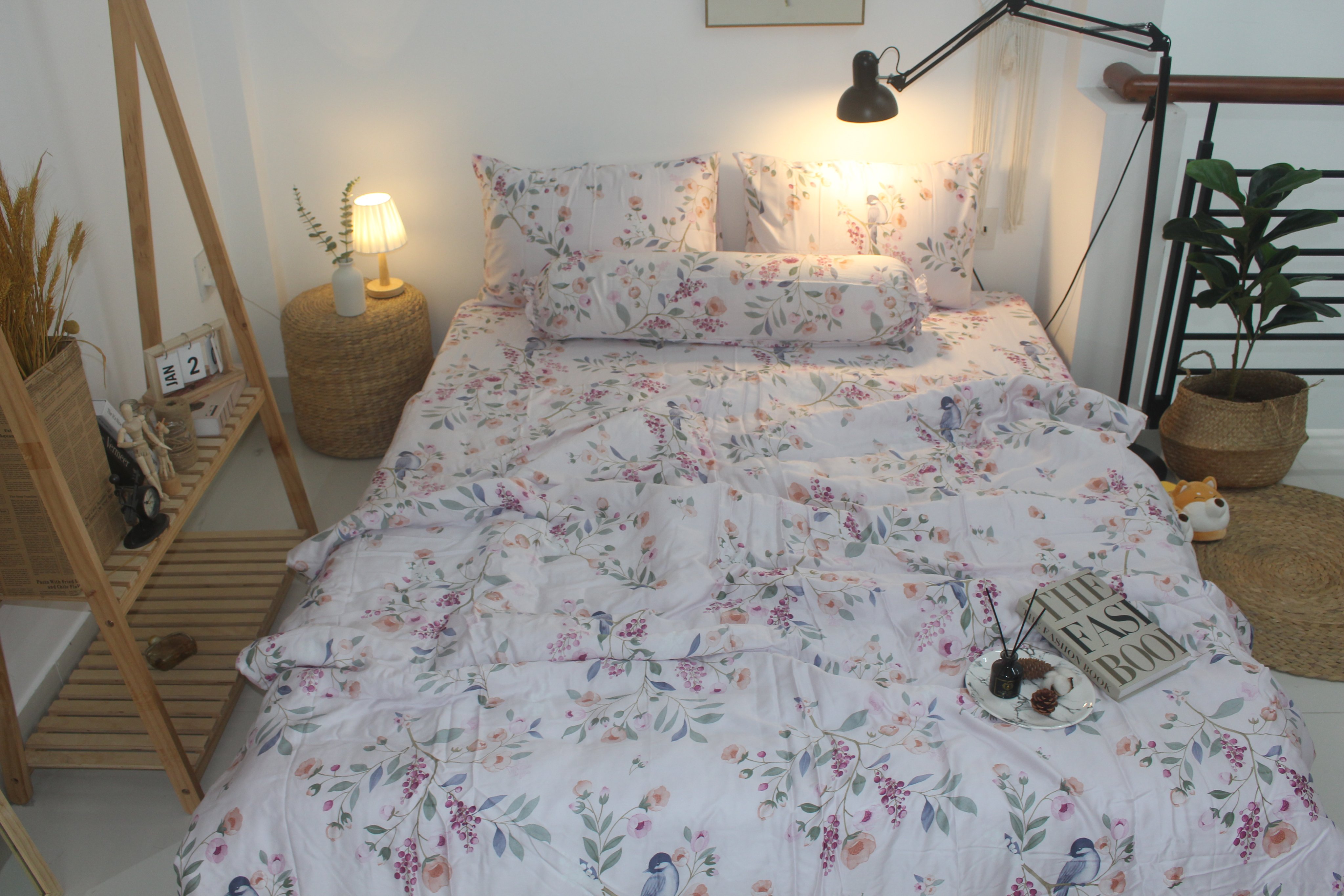 Bộ Chăn Drap gối TENCEL 60s Cao cấp mềm mịn mượt mà như lụa