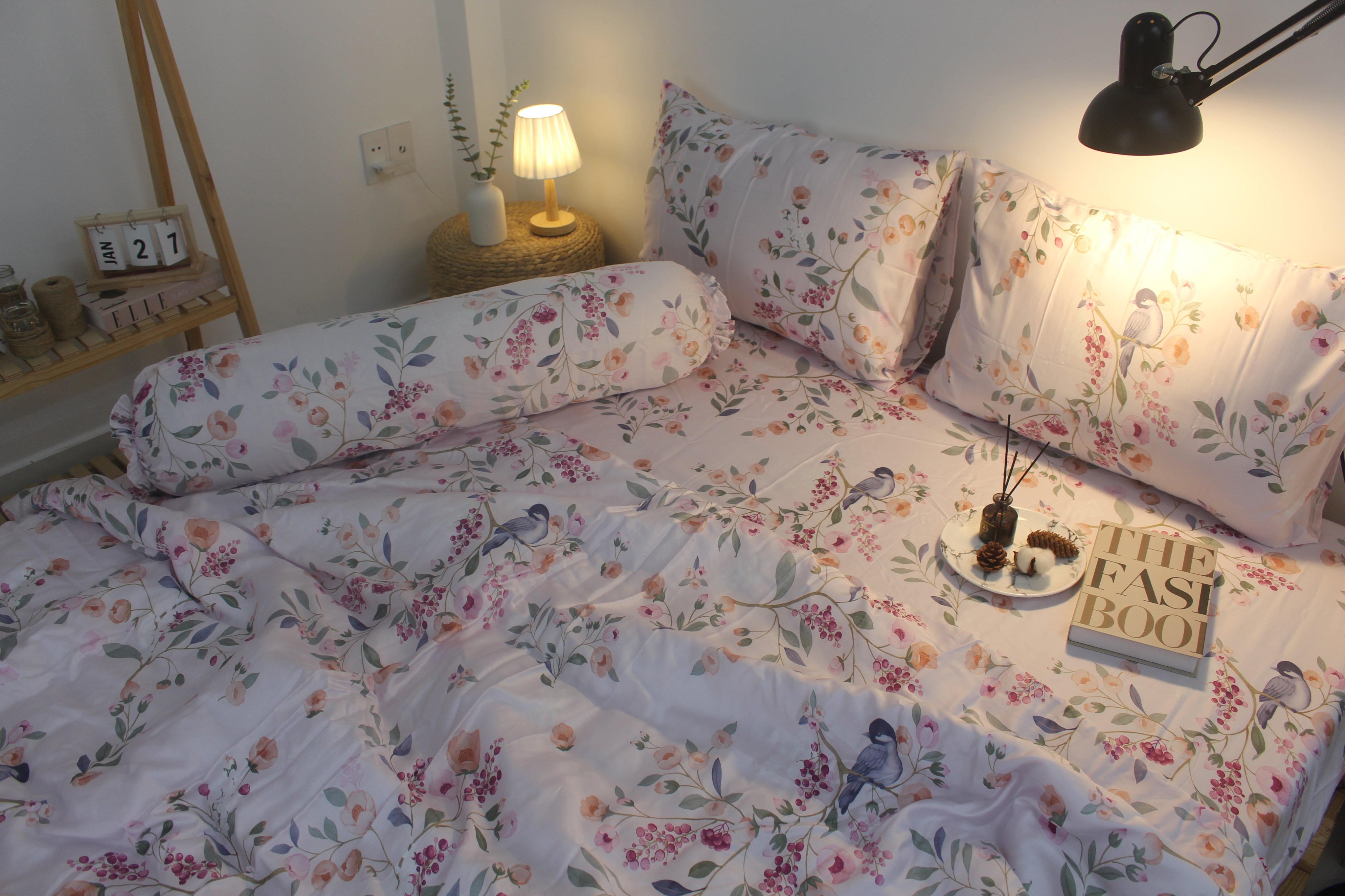 Bộ Chăn Drap gối TENCEL 60s Cao cấp mềm mịn mượt mà như lụa