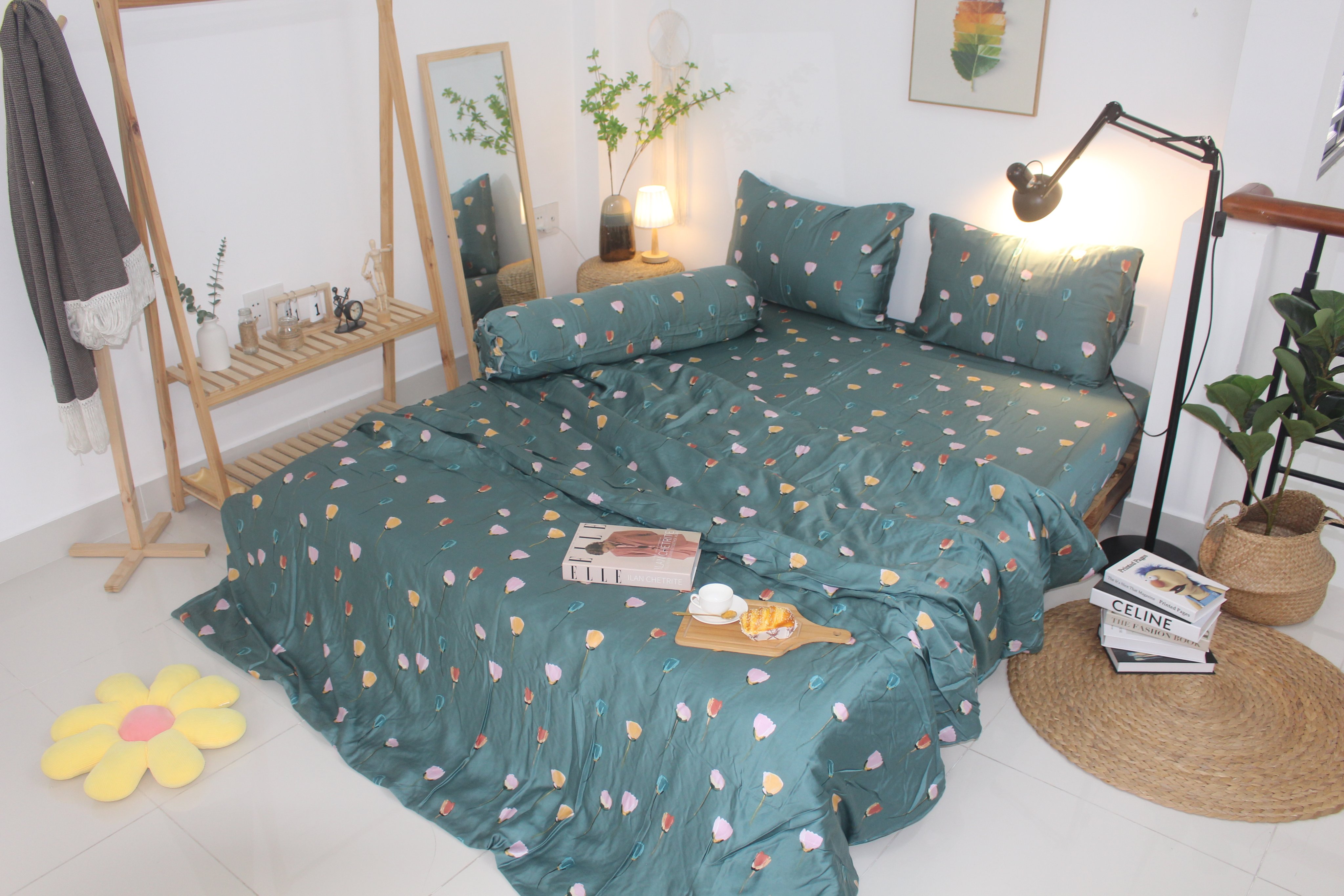 Bộ Chăn Drap gối TENCEL 60s Cao cấp mềm mịn mượt mà như lụa