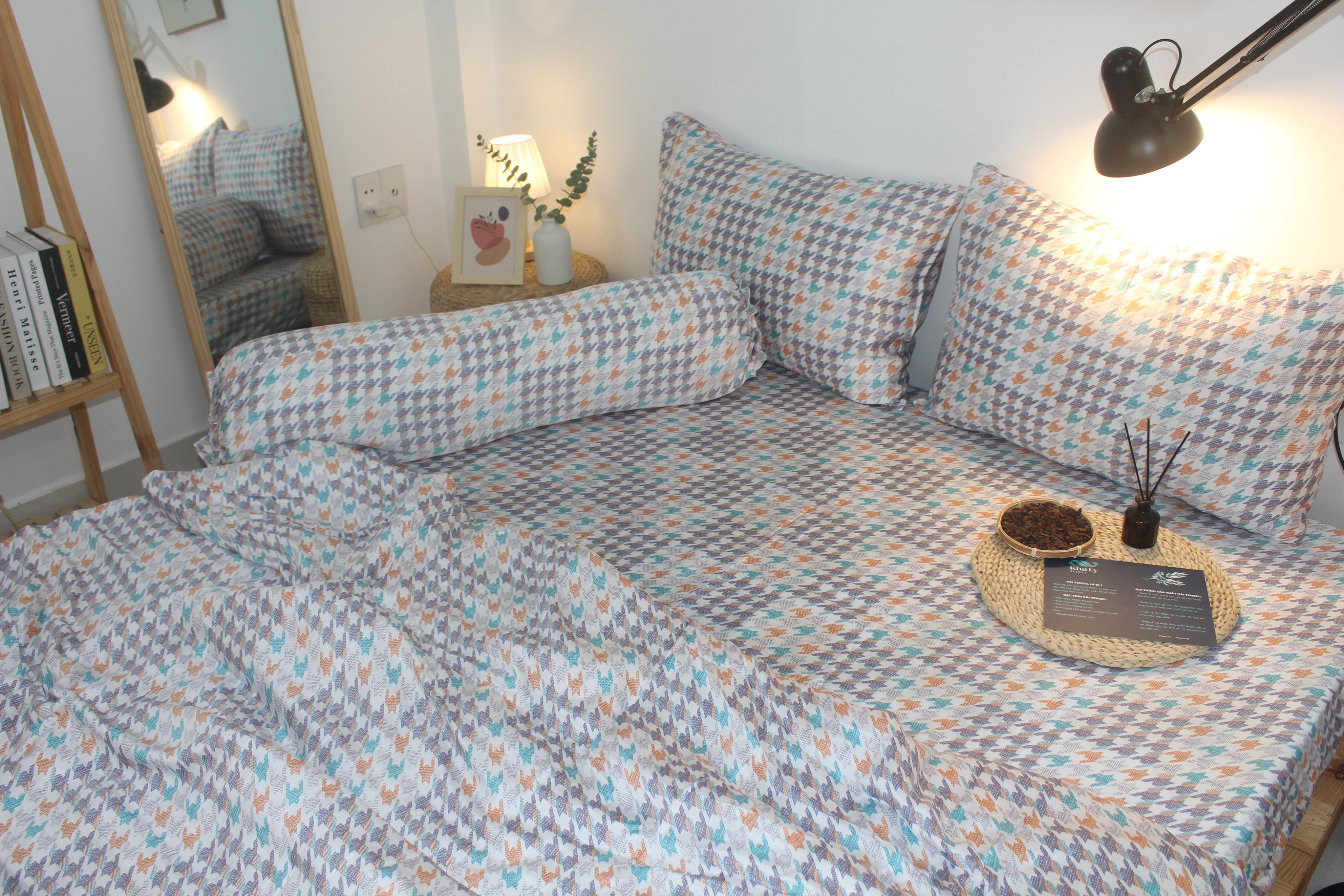 Bộ Chăn Drap gối TENCEL 60s Cao cấp mềm mịn mượt mà như lụa