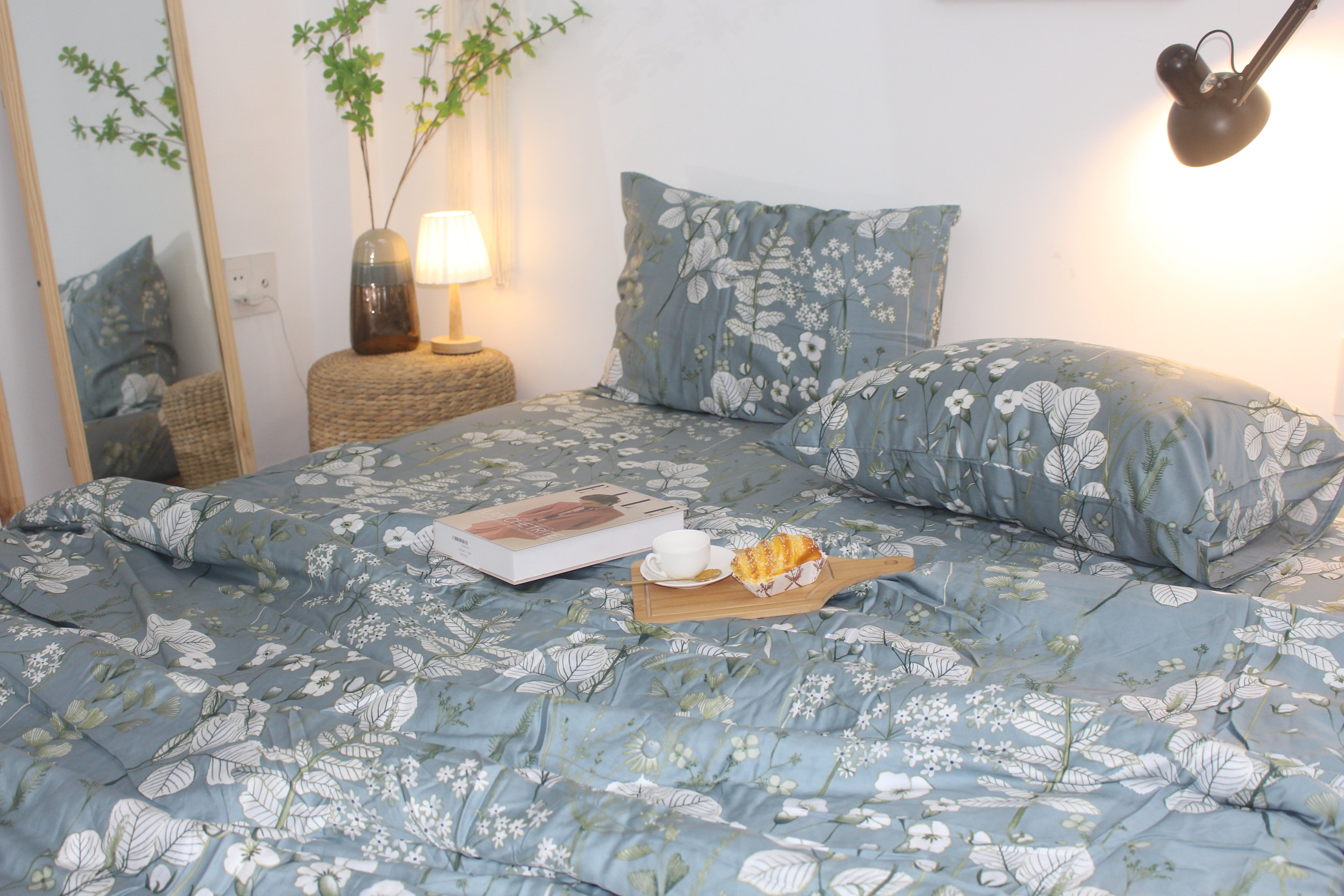 Bộ Chăn Drap gối TENCEL 60s Cao cấp mềm mịn mượt mà như lụa