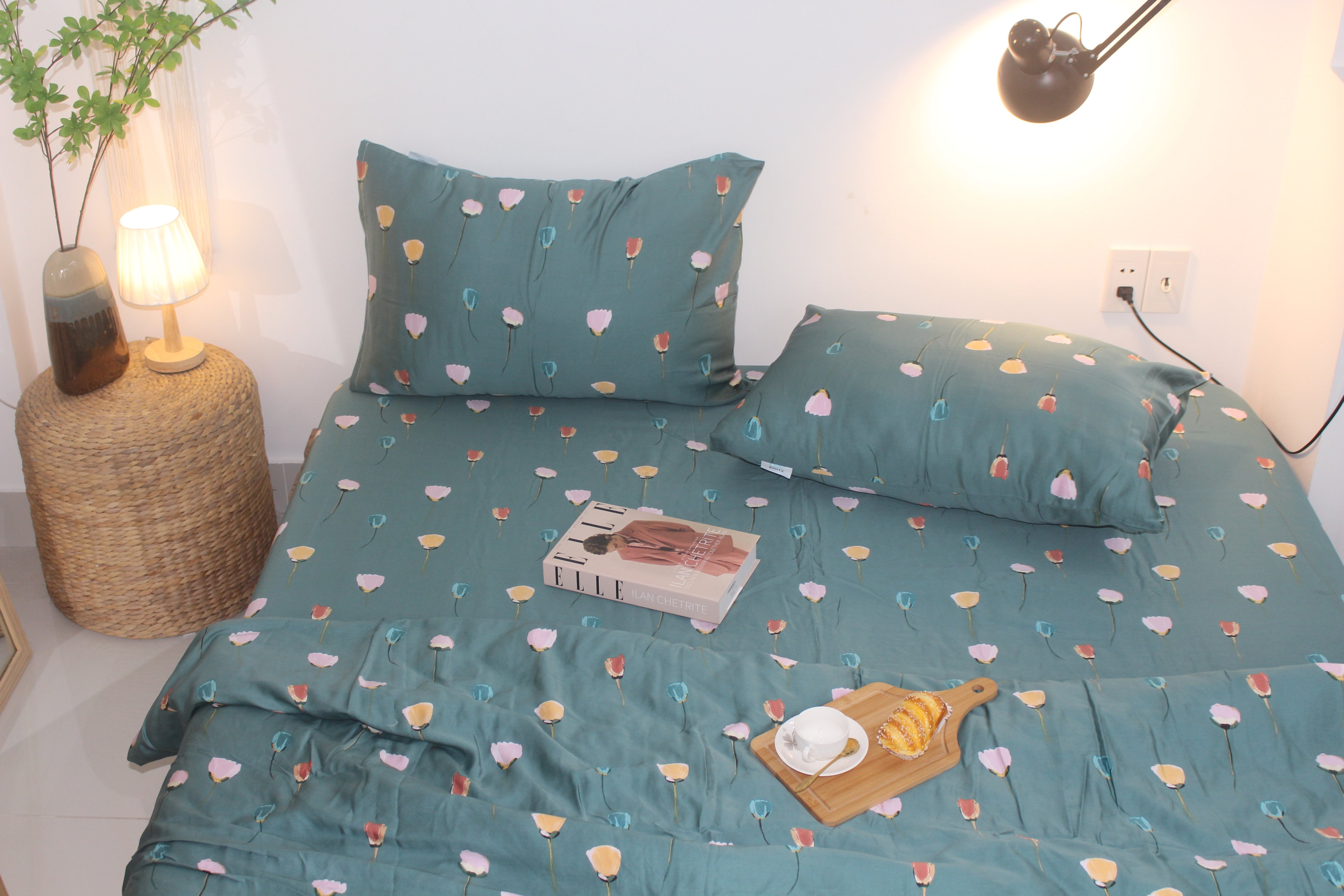 Bộ Chăn Drap gối TENCEL 60s Cao cấp mềm mịn mượt mà như lụa