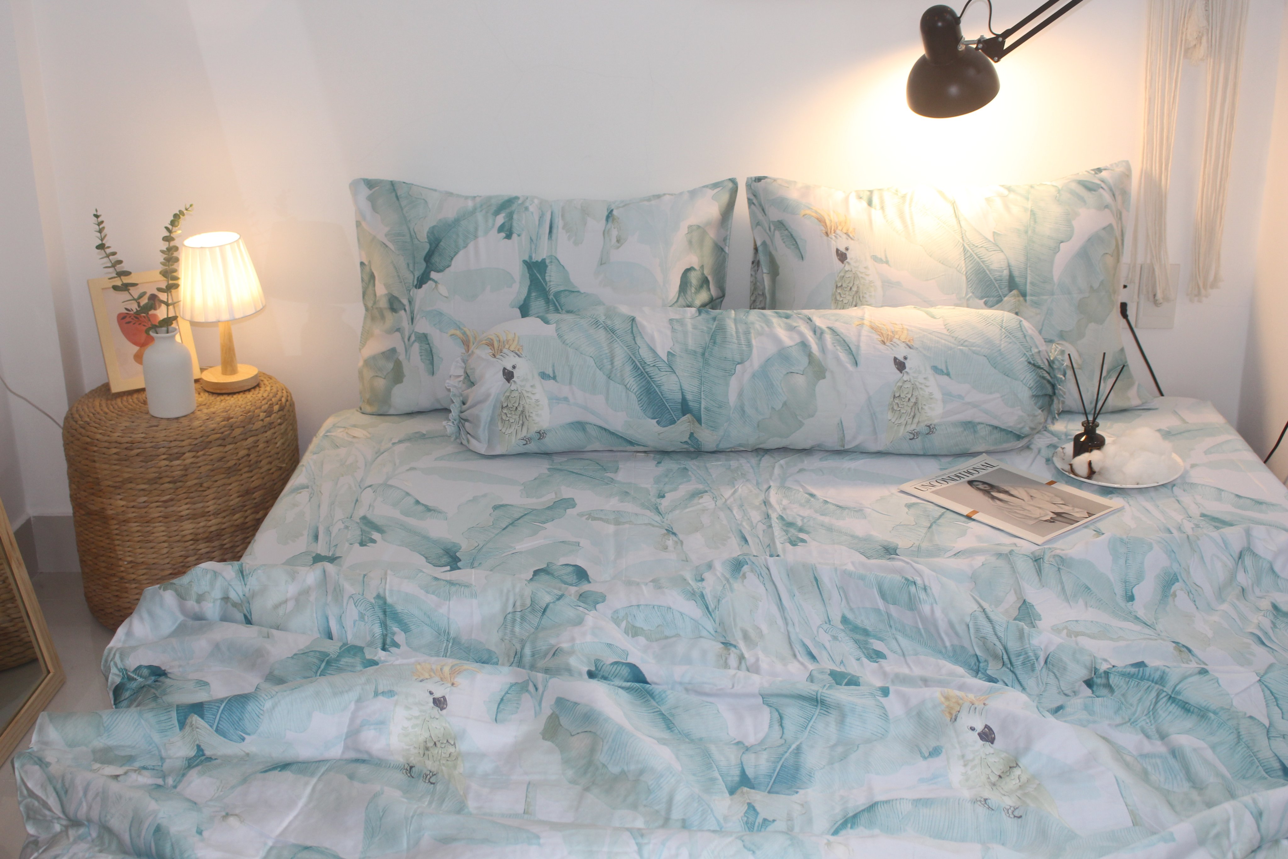 Bộ Chăn Drap gối TENCEL 60s Cao cấp mềm mịn mượt mà như lụa