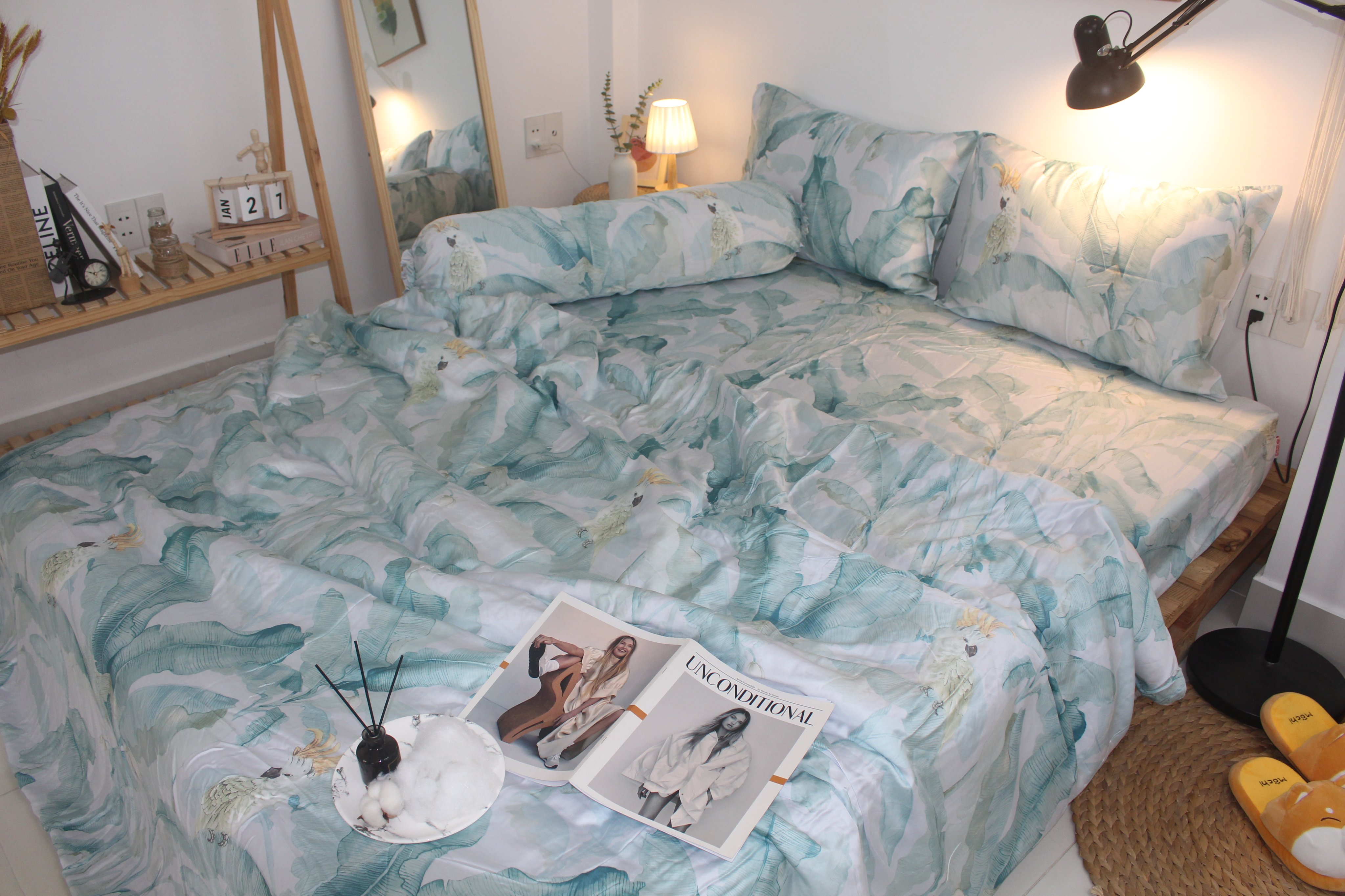 Bộ Chăn Drap gối TENCEL 60s Cao cấp mềm mịn mượt mà như lụa