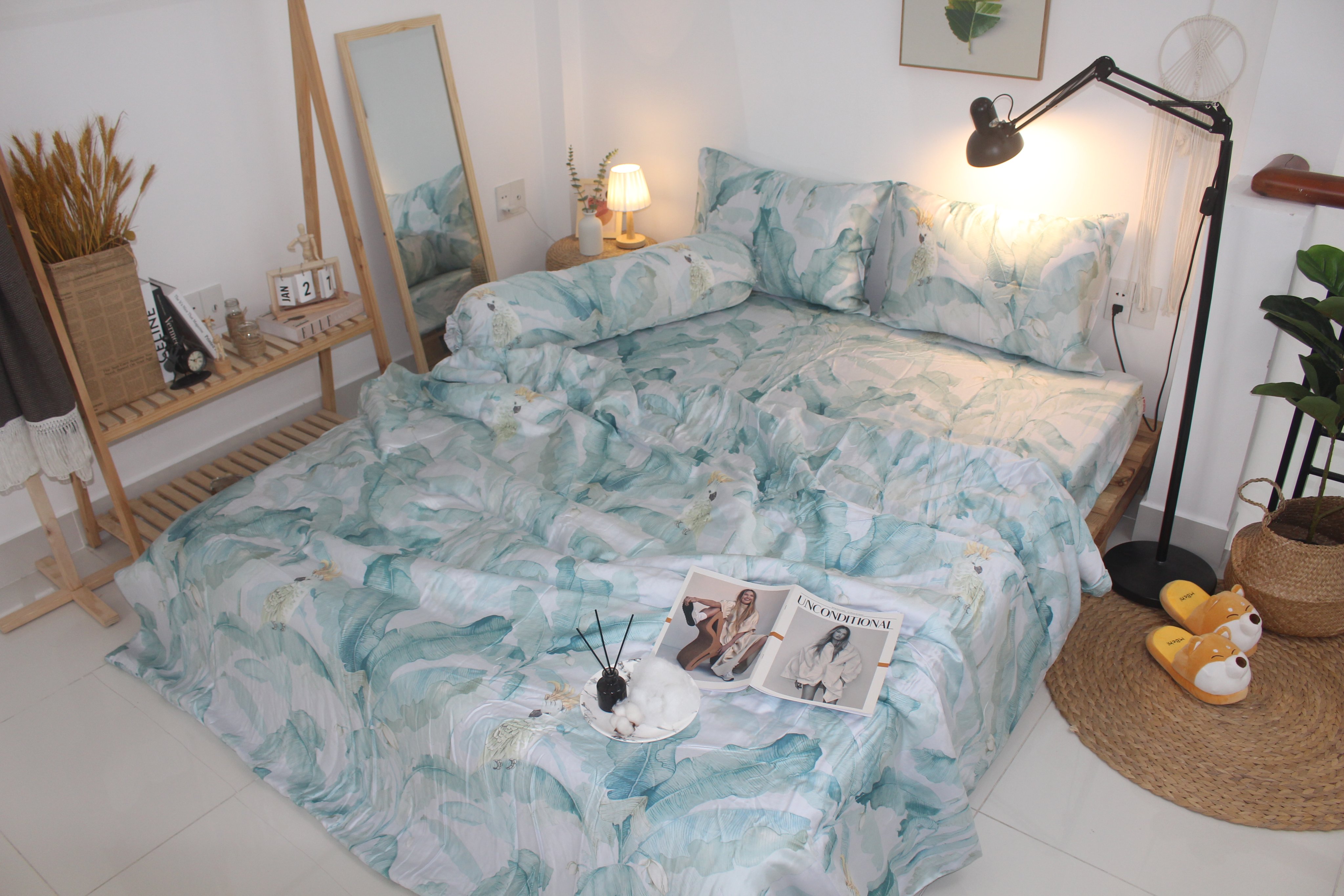 Bộ Chăn Drap gối TENCEL 60s Cao cấp mềm mịn mượt mà như lụa